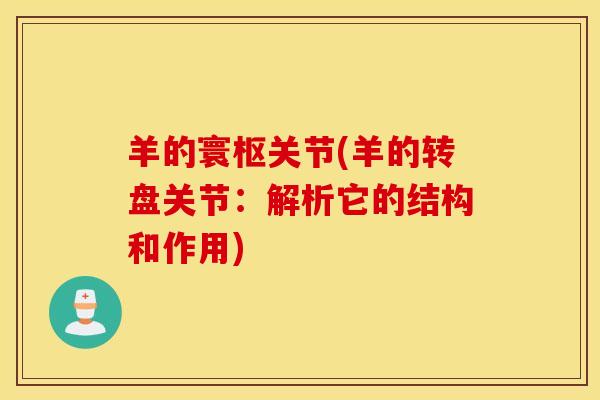 羊的寰枢关节(羊的转盘关节：解析它的结构和作用)
