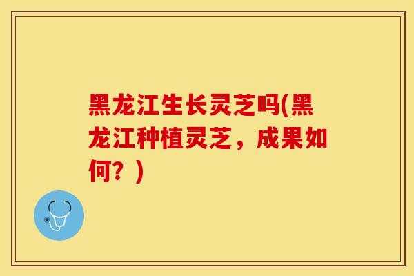 黑龙江生长灵芝吗(黑龙江种植灵芝，成果如何？)