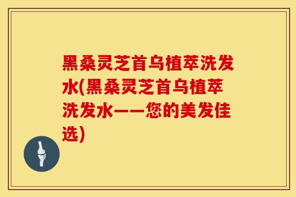 黑桑灵芝首乌植萃洗发水(黑桑灵芝首乌植萃洗发水——您的美发佳选)