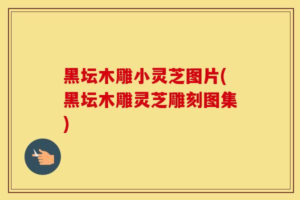 黑坛木雕小灵芝图片(黑坛木雕灵芝雕刻图集)