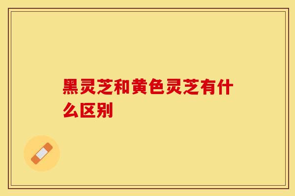 黑灵芝和黄色灵芝有什么区别