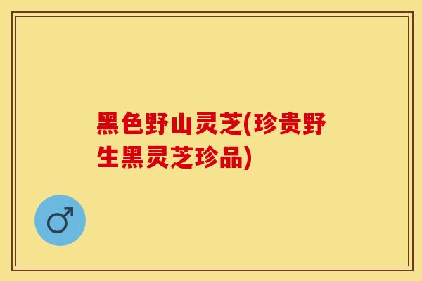 黑色野山灵芝(珍贵野生黑灵芝珍品)