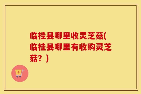 临桂县哪里收灵芝菇(临桂县哪里有收购灵芝菇?) 临桂县哪里收灵芝菇(临桂县哪里有收购灵芝菇?)