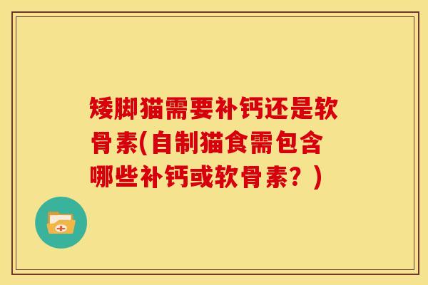 矮脚猫需要补钙还是软骨素(自制猫食需包含哪些补钙或软骨素？)