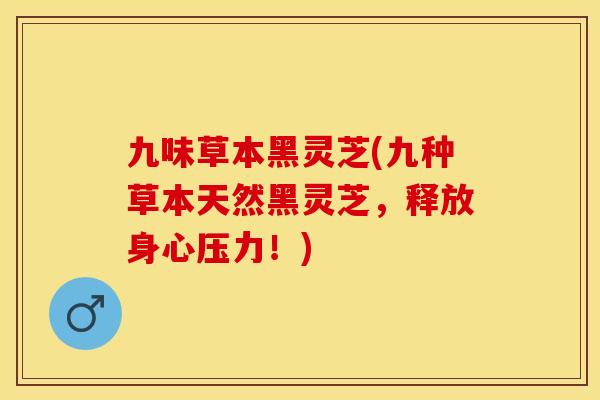 九味草本黑灵芝(九种草本天然黑灵芝，释放身心压力！)