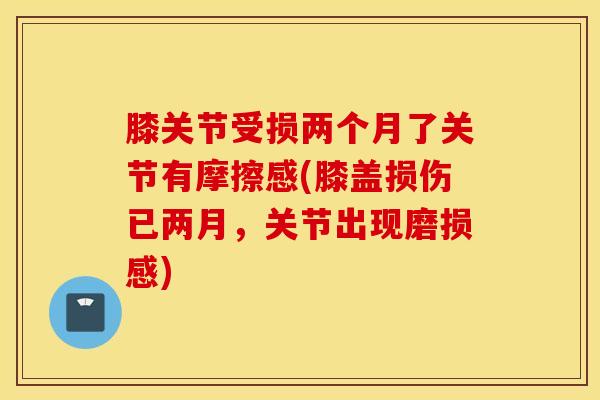 膝关节受损两个月了关节有摩擦感(膝盖损伤已两月，关节出现磨损感)
