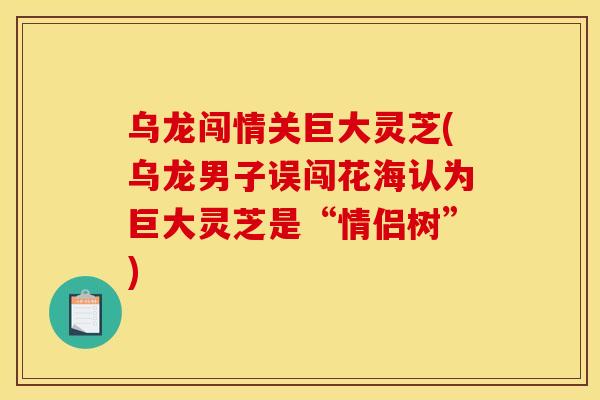 乌龙闯情关巨大灵芝(乌龙男子误闯花海认为巨大灵芝是“情侣树”)