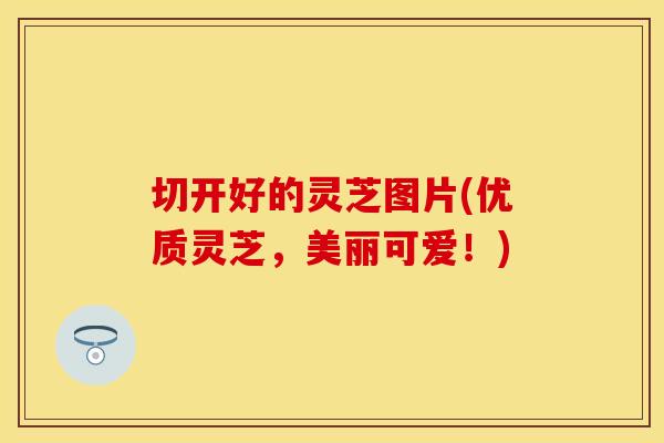 切开好的灵芝图片(优质灵芝，美丽可爱！)