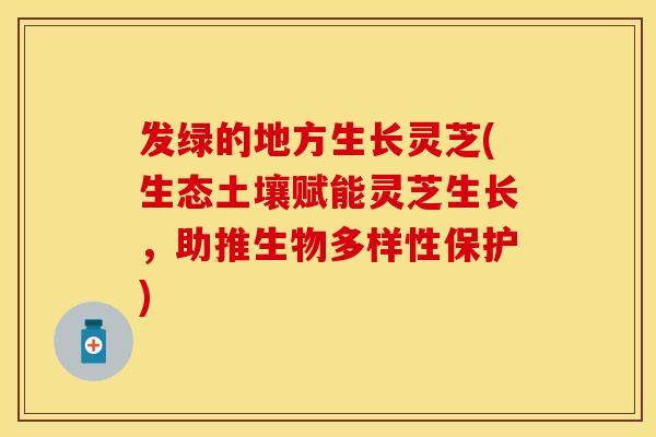 发绿的地方生长灵芝(生态土壤赋能灵芝生长，助推生物多样性保护)