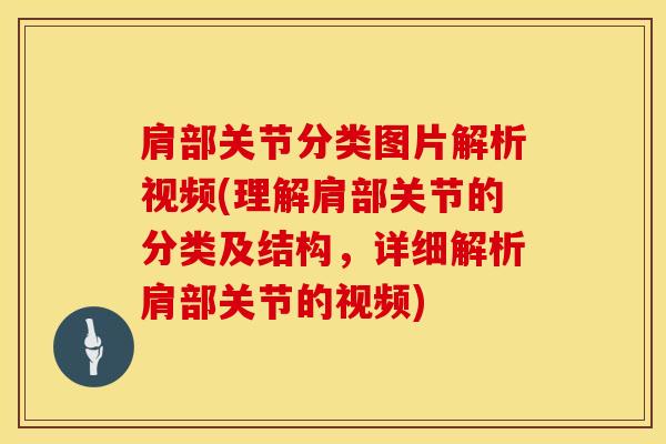 肩部关节分类图片解析视频(理解肩部关节的分类及结构，详细解析肩部关节的视频)