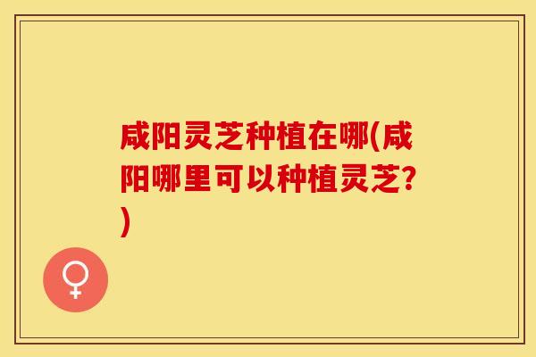 咸阳灵芝种植在哪(咸阳哪里可以种植灵芝？)