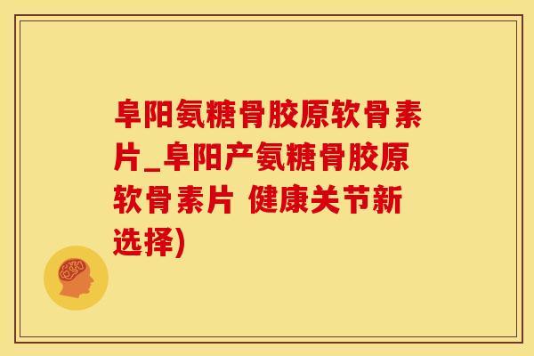 阜阳氨糖骨胶原软骨素片_阜阳产氨糖骨胶原软骨素片 健康关节新选择)