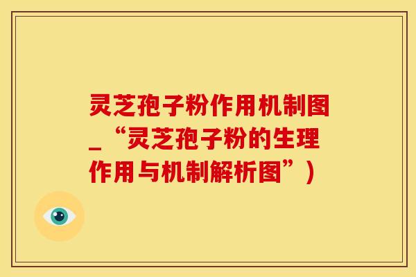 灵芝孢子粉作用机制图_“灵芝孢子粉的生理作用与机制解析图”)