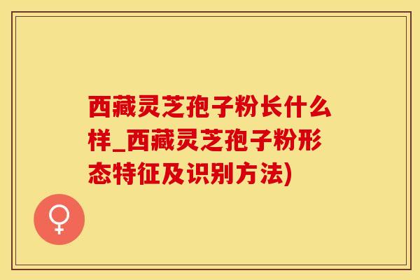 西藏灵芝孢子粉长什么样_西藏灵芝孢子粉形态特征及识别方法)