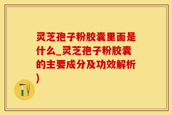 灵芝孢子粉胶囊里面是什么_灵芝孢子粉胶囊的主要成分及功效解析)