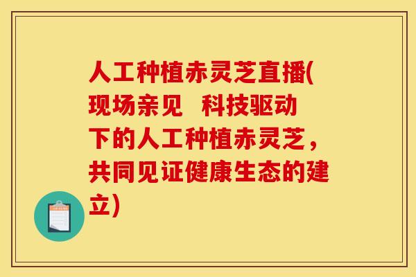 人工种植赤灵芝直播(现场亲见  科技驱动下的人工种植赤灵芝，共同见证健康生态的建立)
