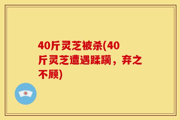 40斤灵芝被杀(40斤灵芝遭遇蹂躏，弃之不顾)