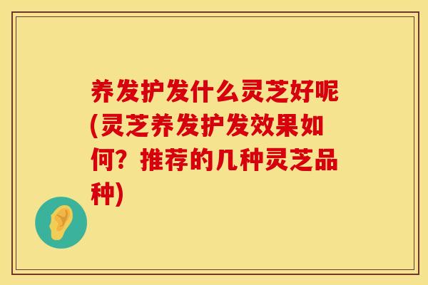 养发护发什么灵芝好呢(灵芝养发护发效果如何？推荐的几种灵芝品种)