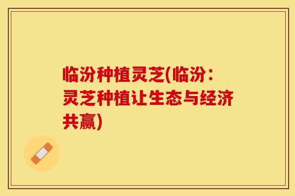 临汾种植灵芝(临汾：灵芝种植让生态与经济共赢)