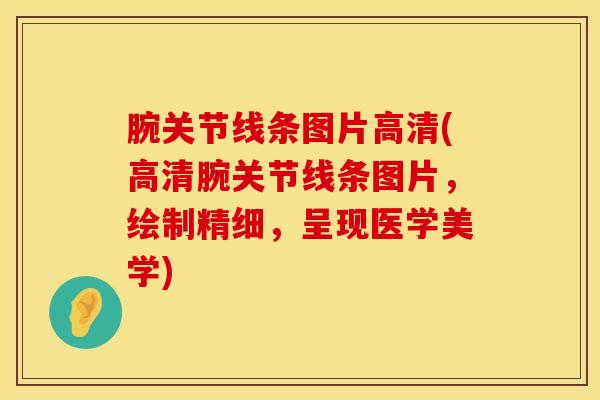 腕关节线条图片高清(高清腕关节线条图片，绘制精细，呈现医学美学)