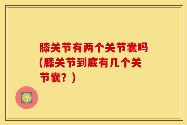 膝关节有两个关节囊吗(膝关节到底有几个关节囊？)