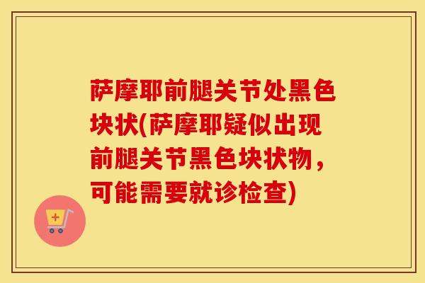 萨摩耶前腿关节处黑色块状(萨摩耶疑似出现前腿关节黑色块状物，可能需要就诊检查)