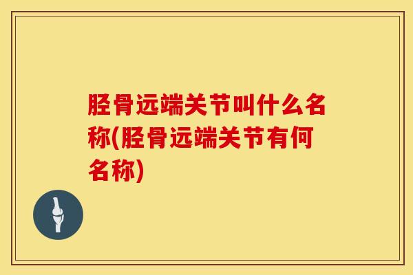 胫骨远端关节叫什么名称(胫骨远端关节有何名称)
