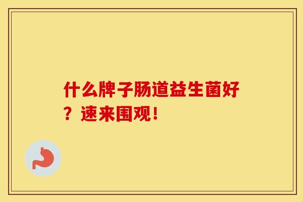 什么牌子肠道益生菌好？速来围观！