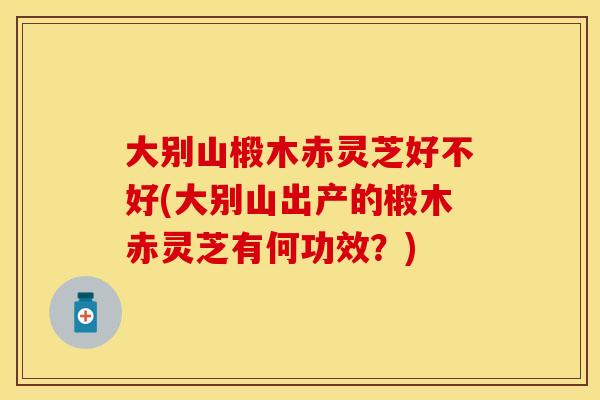 大别山椴木赤灵芝好不好(大别山出产的椴木赤灵芝有何功效？)