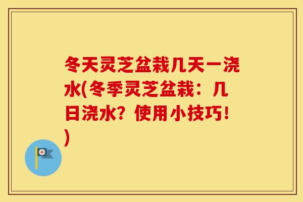 冬天灵芝盆栽几天一浇水(冬季灵芝盆栽：几日浇水？使用小技巧！)