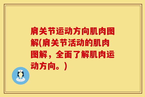 肩关节运动方向肌肉图解(肩关节活动的肌肉图解，全面了解肌肉运动方向。)