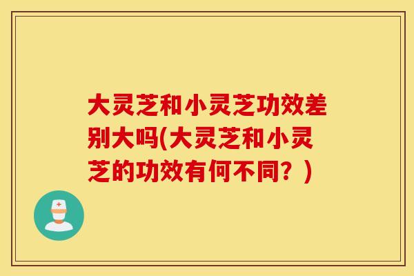 大灵芝和小灵芝功效差别大吗(大灵芝和小灵芝的功效有何不同？)