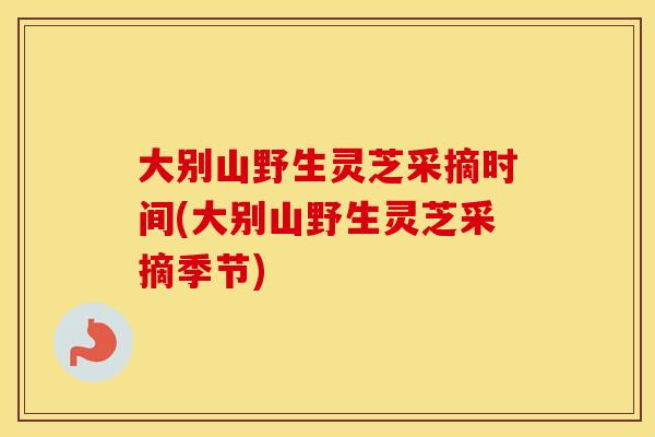 大别山野生灵芝采摘时间(大别山野生灵芝采摘季节)