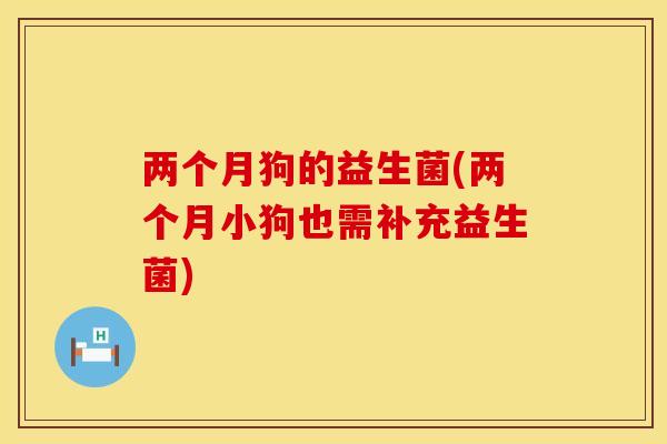 两个月狗的益生菌(两个月小狗也需补充益生菌) 两个月狗的益生菌(两个月小狗也需补充益生菌)