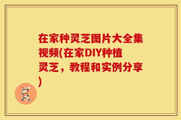 在家种灵芝图片大全集视频(在家DIY种植灵芝，教程和实例分享)
