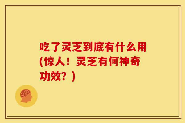 吃了灵芝到底有什么用(惊人！灵芝有何神奇功效？)