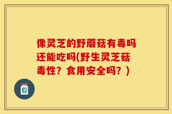 像灵芝的野蘑菇有毒吗还能吃吗(野生灵芝菇毒性？食用安全吗？)