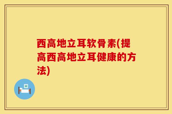 西高地立耳软骨素(提高西高地立耳健康的方法)