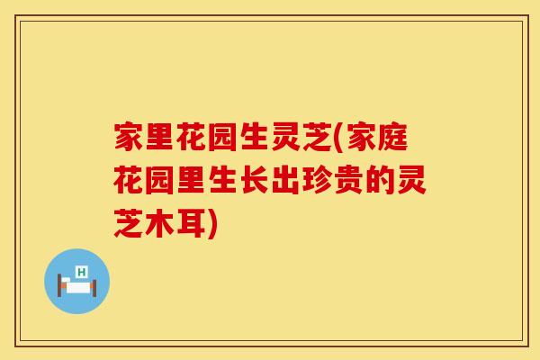 家里花园生灵芝(家庭花园里生长出珍贵的灵芝木耳)