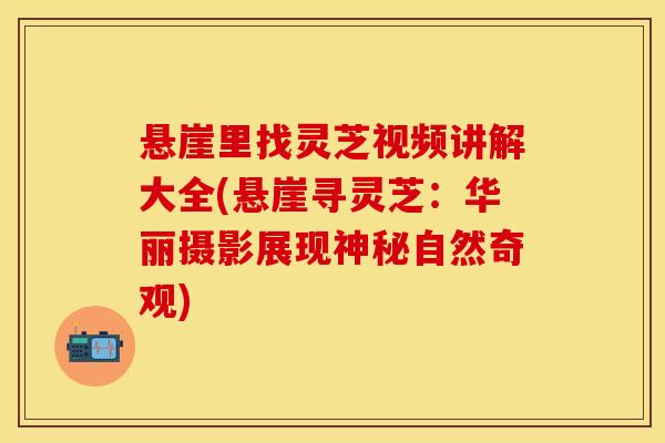 悬崖里找灵芝视频讲解大全(悬崖寻灵芝：华丽摄影展现神秘自然奇观)