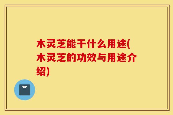 木灵芝能干什么用途(木灵芝的功效与用途介绍)