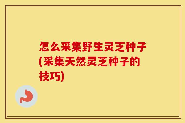 怎么采集野生灵芝种子(采集天然灵芝种子的技巧)
