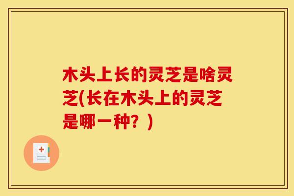 木头上长的灵芝是啥灵芝(长在木头上的灵芝是哪一种?) 木头上长的灵芝是啥灵芝(长在木头上的灵芝是哪一种?)