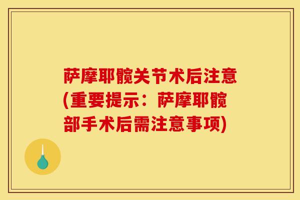 萨摩耶髋关节术后注意(重要提示：萨摩耶髋部手术后需注意事项)