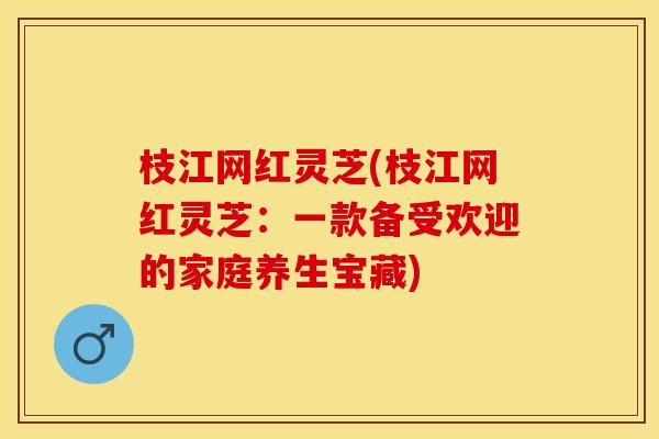 枝江网红灵芝(枝江网红灵芝：一款备受欢迎的家庭养生宝藏)