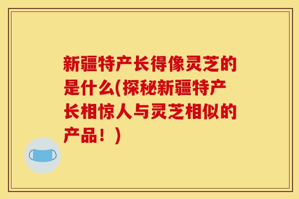 新疆特产长得像灵芝的是什么(探秘新疆特产长相惊人与灵芝相似的产品！)