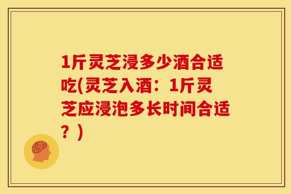 1斤灵芝浸多少酒合适吃(灵芝入酒：1斤灵芝应浸泡多长时间合适？)