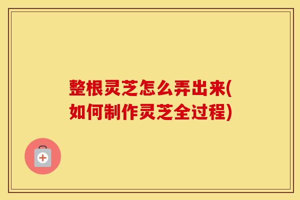 整根灵芝怎么弄出来(如何制作灵芝全过程)