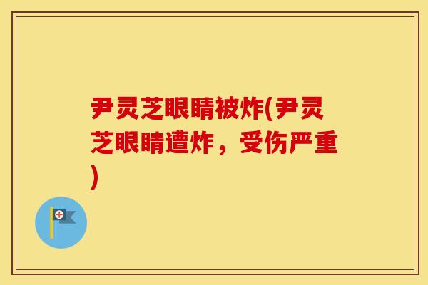 尹灵芝眼睛被炸(尹灵芝眼睛遭炸，受伤严重)