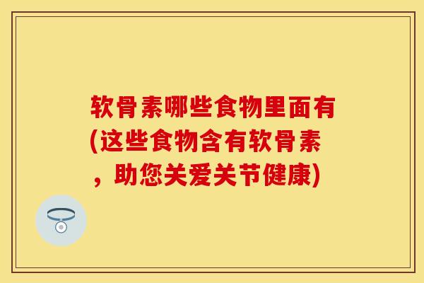 软骨素哪些食物里面有(这些食物含有软骨素，助您关爱关节健康)